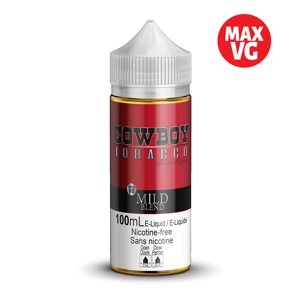 MAX VG Cowboy Tobacco Mild Blend 100ml - Bulk E-Juice Canada MAX VG Cowboy Tobacco Mild Blend 100ml - Bulk E-Juice Canada